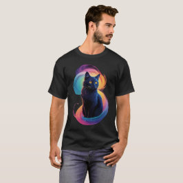 zwarte kat t-shirt