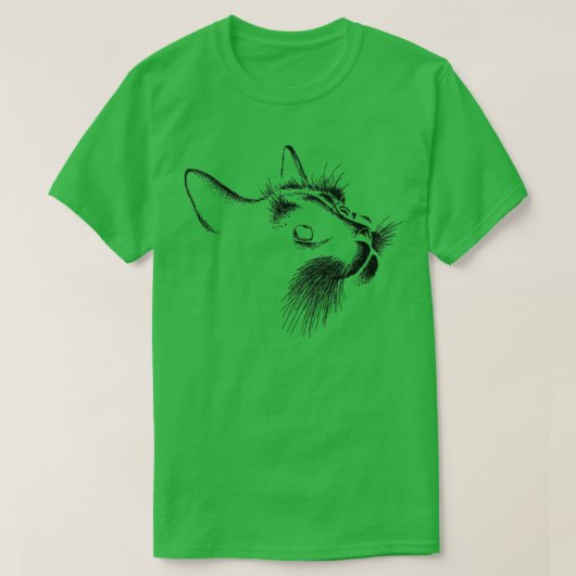 Zwarte kat t-shirt (Design voorkant)