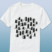 Zwarte kat t-shirt