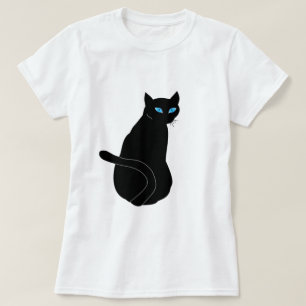 Zwarte kat t-shirt