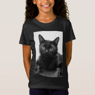 Zwarte kat t-shirt