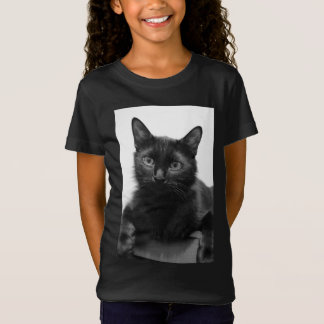 Zwarte kat t-shirt
