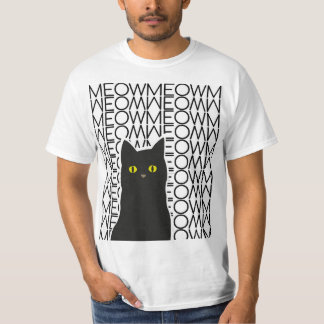 Zwarte kat t-shirt