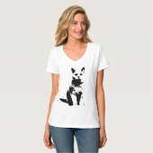 zwarte kat t-shirt (Voorkant volledig)