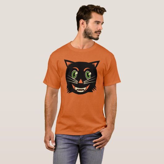  zwarte kat t-shirt (Voorkant volledig)