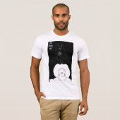 zwarte kat T-Shirt van Aubrey Beardsley (Voorkant volledig)