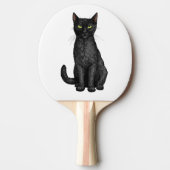 Zwarte kat tafeltennisbatje (Voorkant)