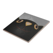 Zwarte kat tegeltje (Zijkant)