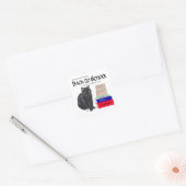 Zwarte Kat Terug naar School Vierkante Sticker (Envelop)