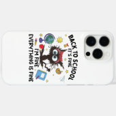 Zwarte kat terug naar school zijn prima in prima a Case-Mate iPhone case (Achterkant (horizontaal))
