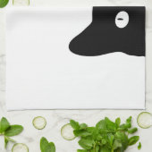 Zwarte kat theedoek (Gevouwen)