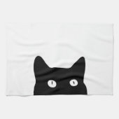 Zwarte kat theedoek (Horizontaal)