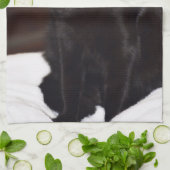 Zwarte kat theedoek (Gevouwen)