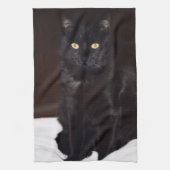 Zwarte kat theedoek (Verticaal)