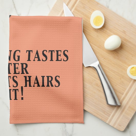 Zwarte kat theedoek (Quarter Fold)