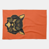 Zwarte kat theedoek (Horizontaal)