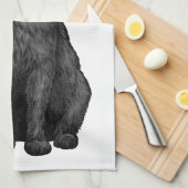 Zwarte kat theedoek (Quarter Fold)