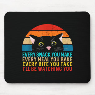 Zwarte Kat Thema Elke Snack Die Je Maakt Retro Glu Muismat