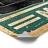 Zwarte kat, tinnen bord - uw kont servetten poster (Hoek)