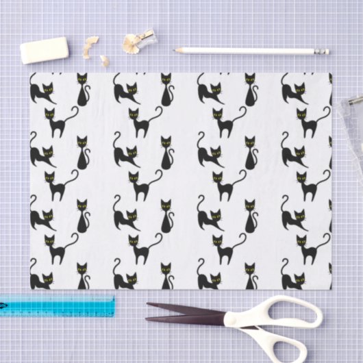 Zwarte kat tissuepapier (Craft)