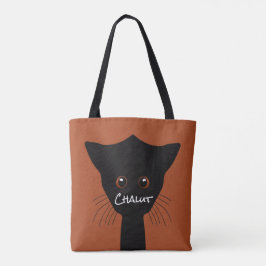 Zwarte kat tote bag