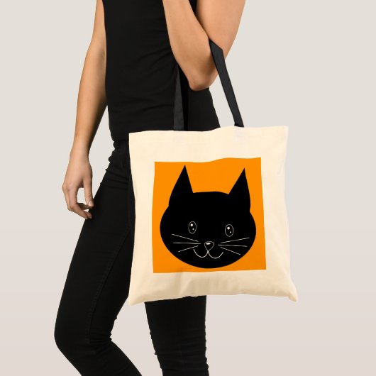 Zwarte kat tote bag (Voorkant (product))