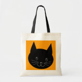 Zwarte kat tote bag (Voorkant)