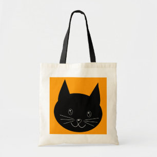 Zwarte kat tote bag