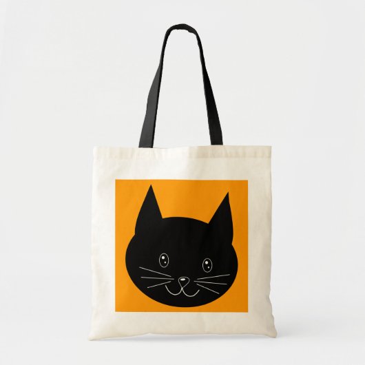 Zwarte kat tote bag (Voorkant)