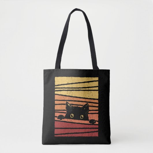 Zwarte kat tote bag (Voorkant)