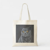 Zwarte kat tote bag (Achterkant)