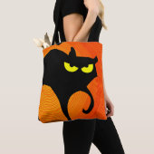 Zwarte Kat Tote Bag (Dichtbij)