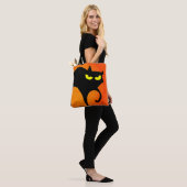 Zwarte Kat Tote Bag (Op model)