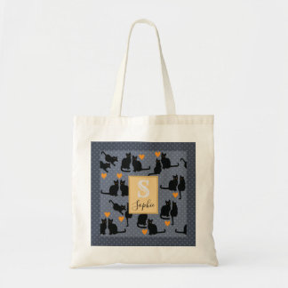 Zwarte kat tote bag