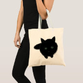 Zwarte kat tote bag (Voorkant (product))
