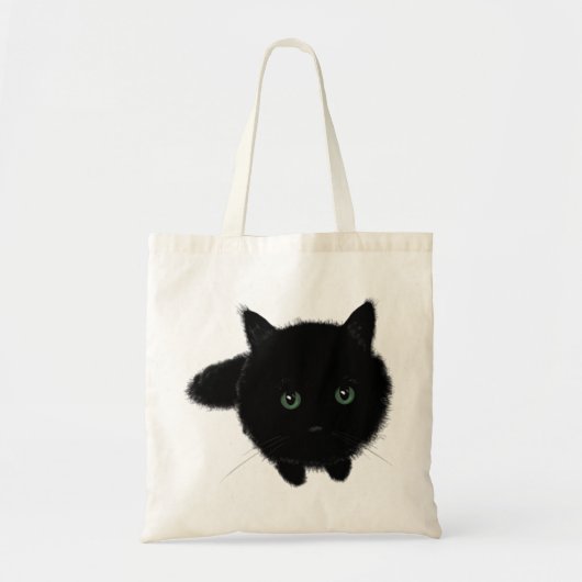 Zwarte kat tote bag (Voorkant)