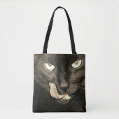 Zwarte kat tote bag (Voorkant)