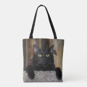 Zwarte Kat Tote Bag (Achterkant)