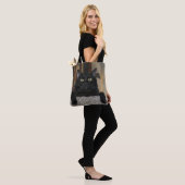 Zwarte Kat Tote Bag (Op model)