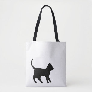 Zwarte kat tote bag