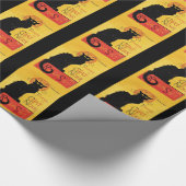  zwarte kat Tournee Chat du Noir Art Nouveau Cadeaupapier (Hoek)