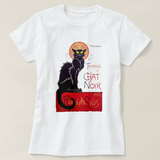  zwarte kat Tournee du chat noir Poster Art T-shirt (Design voorkant)