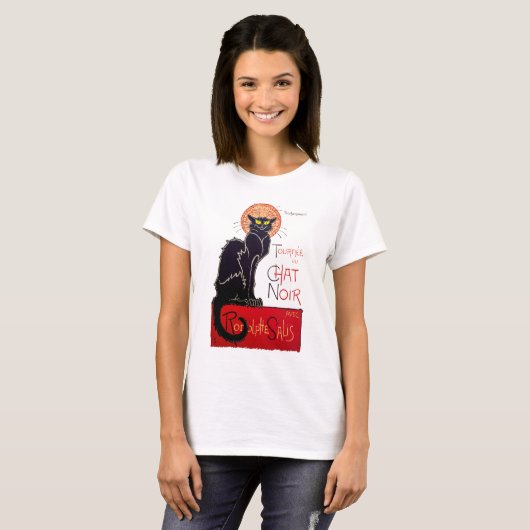  zwarte kat Tournee du chat noir Poster Art T-shirt (Voorkant volledig)