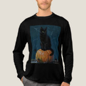 Zwarte Kat Tri-Blend Shirt (Voorkant volledig)