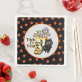 Zwarte Kat Trick Or Treat Servet (Insitu)