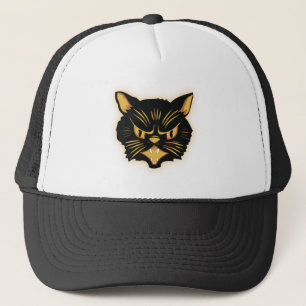 Zwarte kat trucker pet