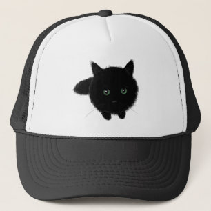 Zwarte kat trucker pet