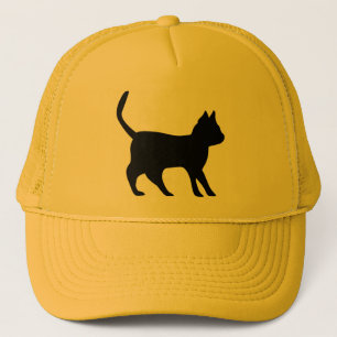 Zwarte kat trucker pet