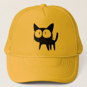 Zwarte kat trucker pet
