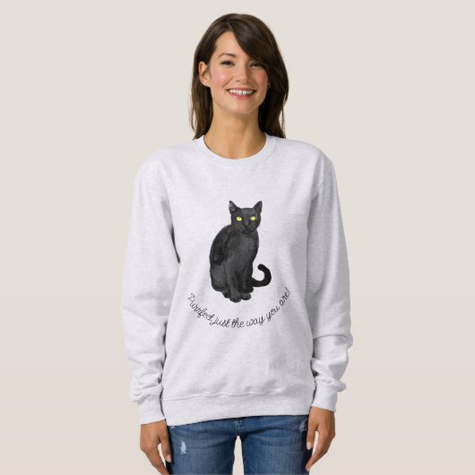 Zwarte kat trui (Voorkant volledig)